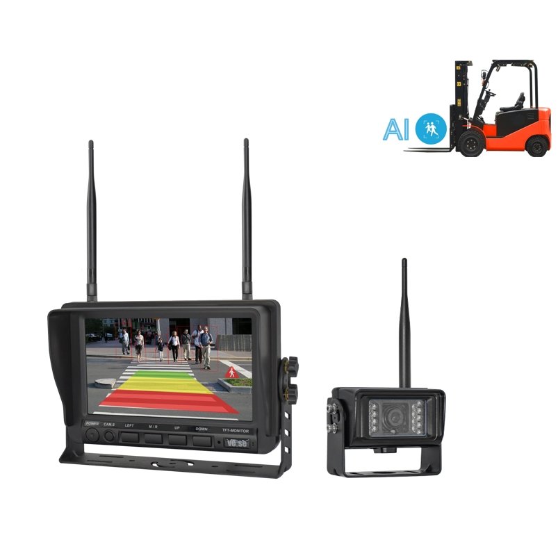 VEISE Waterproof Large Truck Reversing Camera Pedestrian & Car Detection AI Reverse Collision Alarm Reverse Camera System